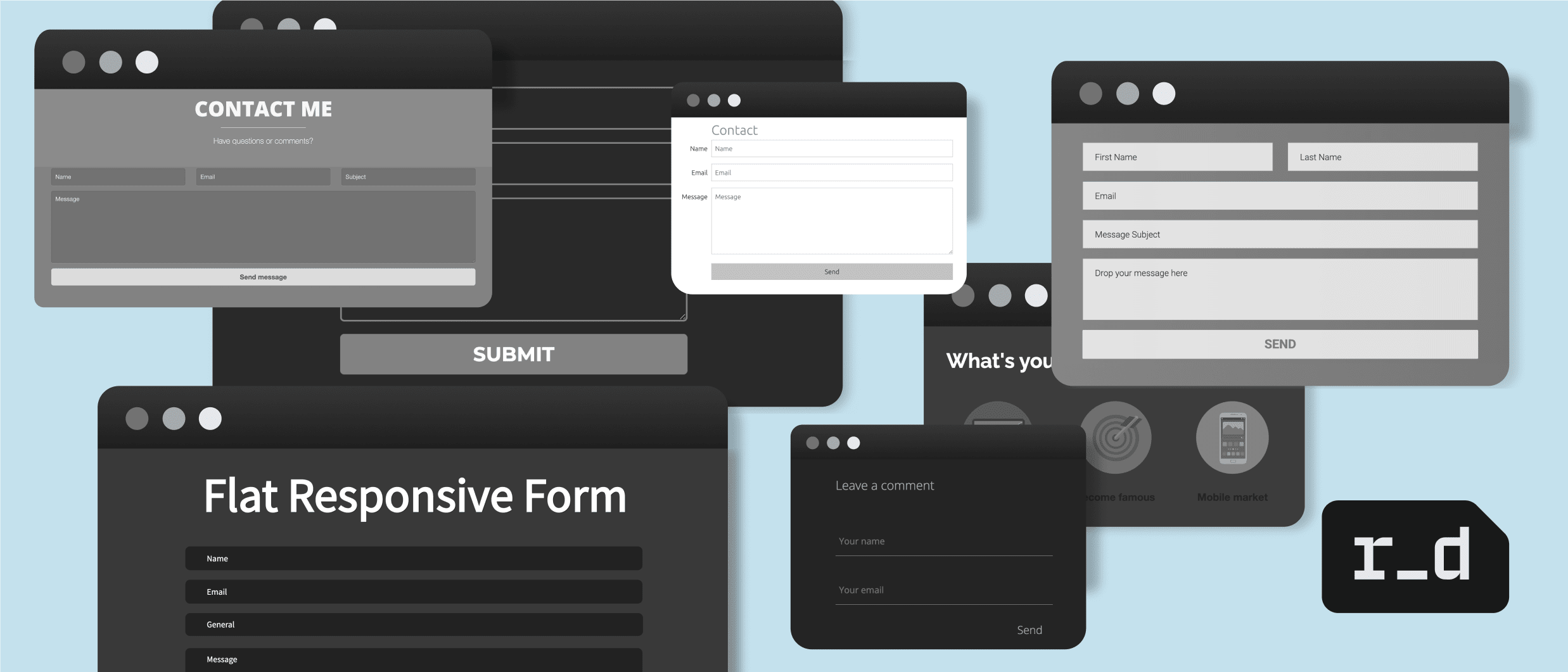Готові рішення: 20 мінімалістичних HTML‑форм для контактів